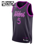 Maillot NBA Minnesota Timberwolves Anthony Edwards Nike 2025-26 City Edition Noir Swingman - Enfant